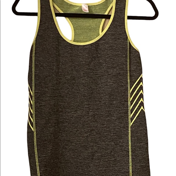FCP Workout Tank Grey/Lime Green No Size Razorback - Picture 4 of 6